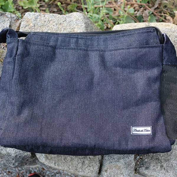 Organic Denim Calming Pooch Bag - Dark Blue