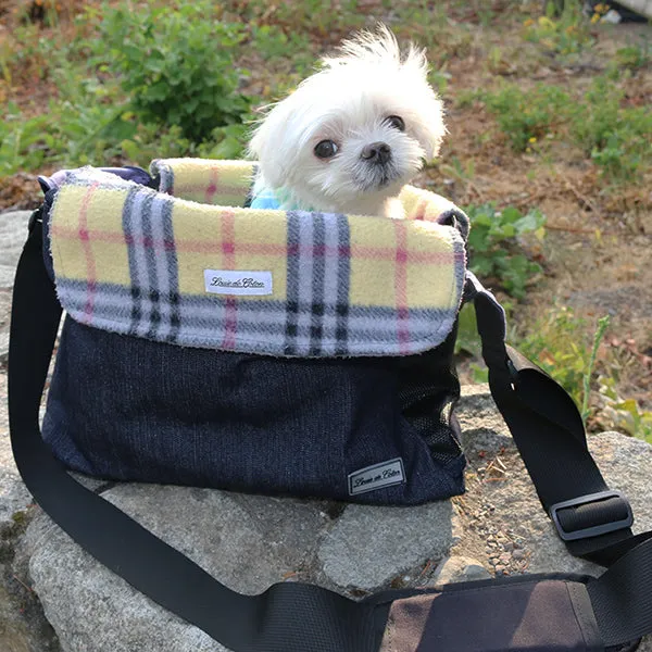 Organic Denim Calming Pooch Bag - Dark Blue