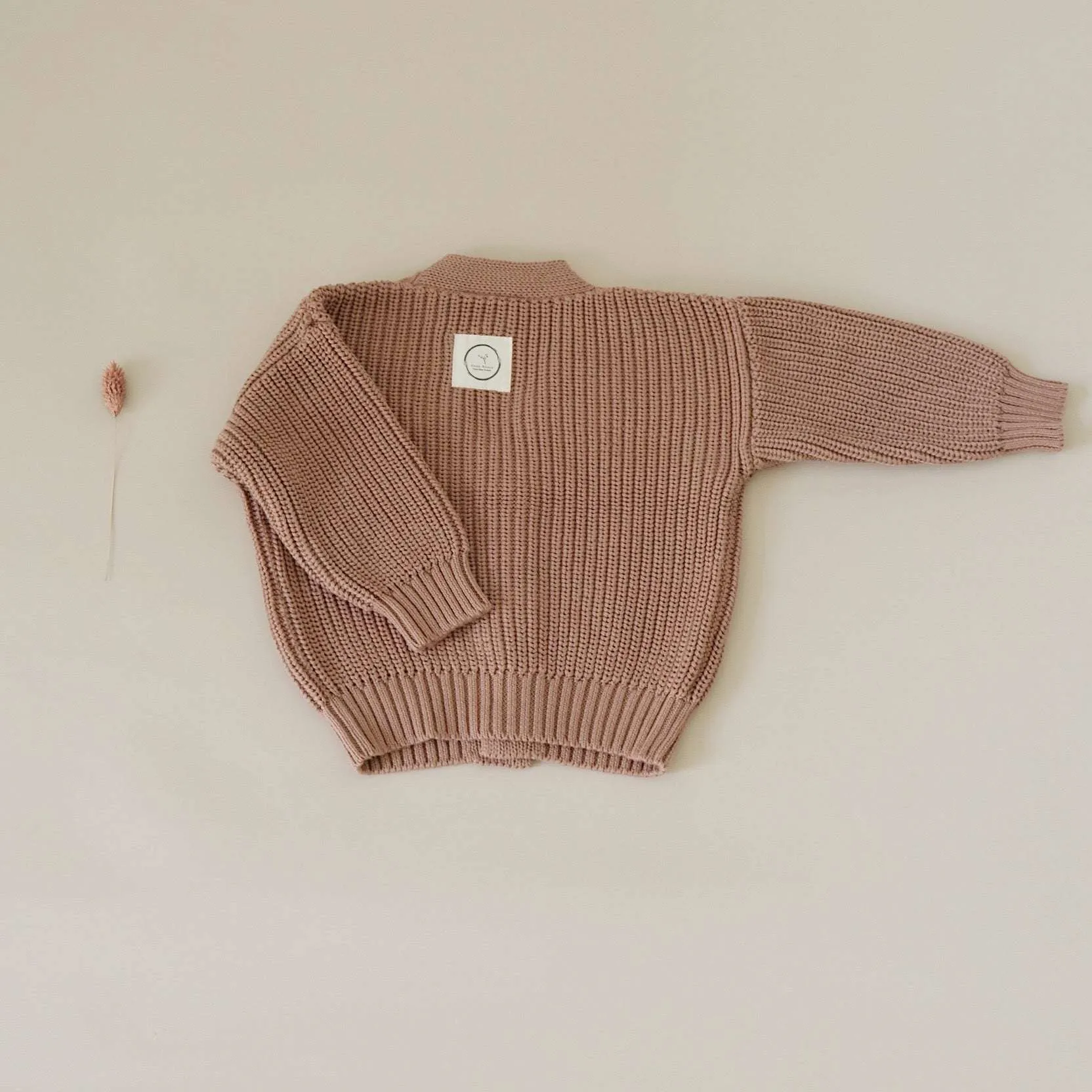 Organic Knit Cardigan - Walnut