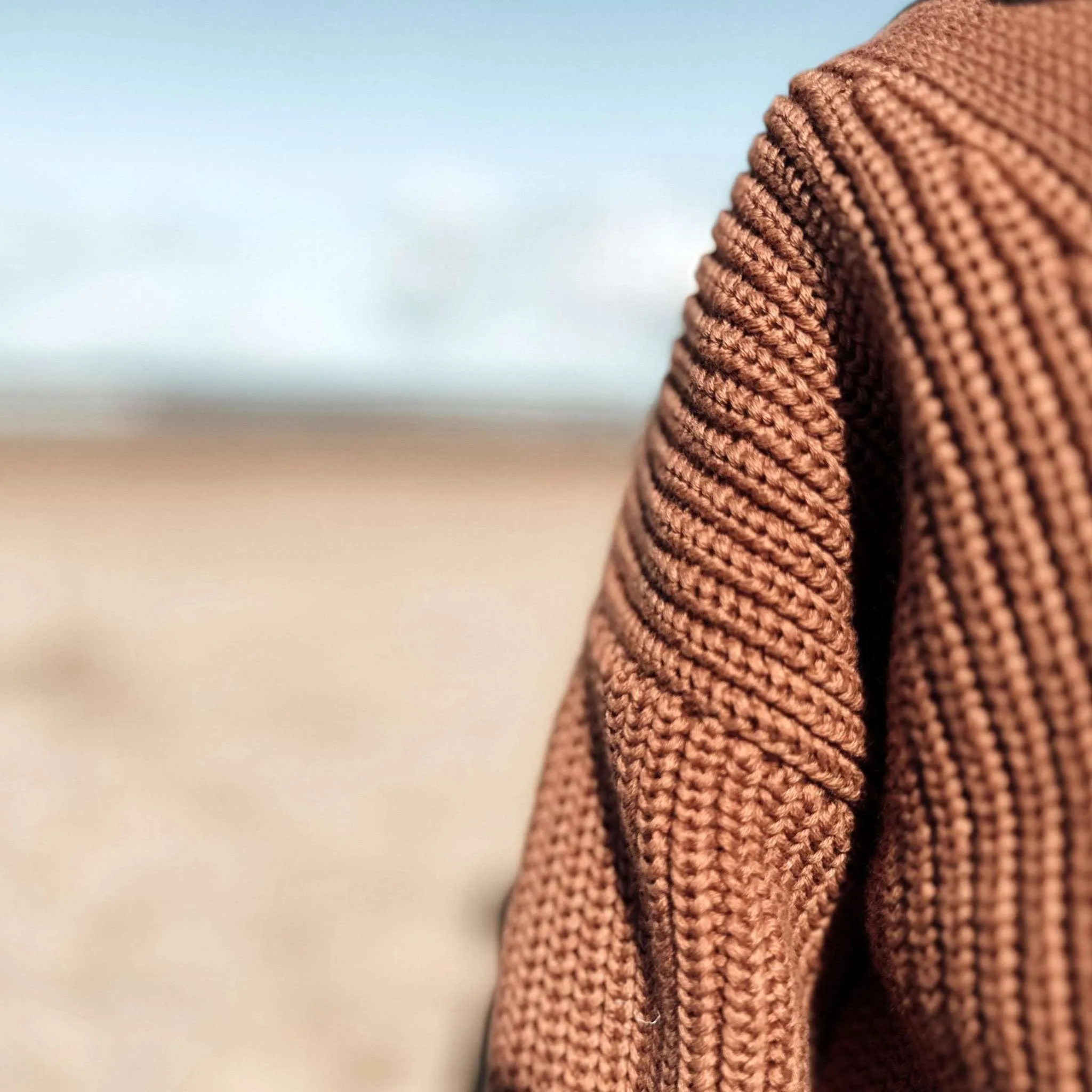 Organic Knit Cardigan - Walnut