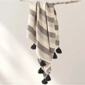 Oversized Wide Striped Throw