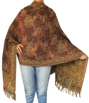 Paisley Scarves and Wraps Womens Wool India Clothes (82 x 28 inches)