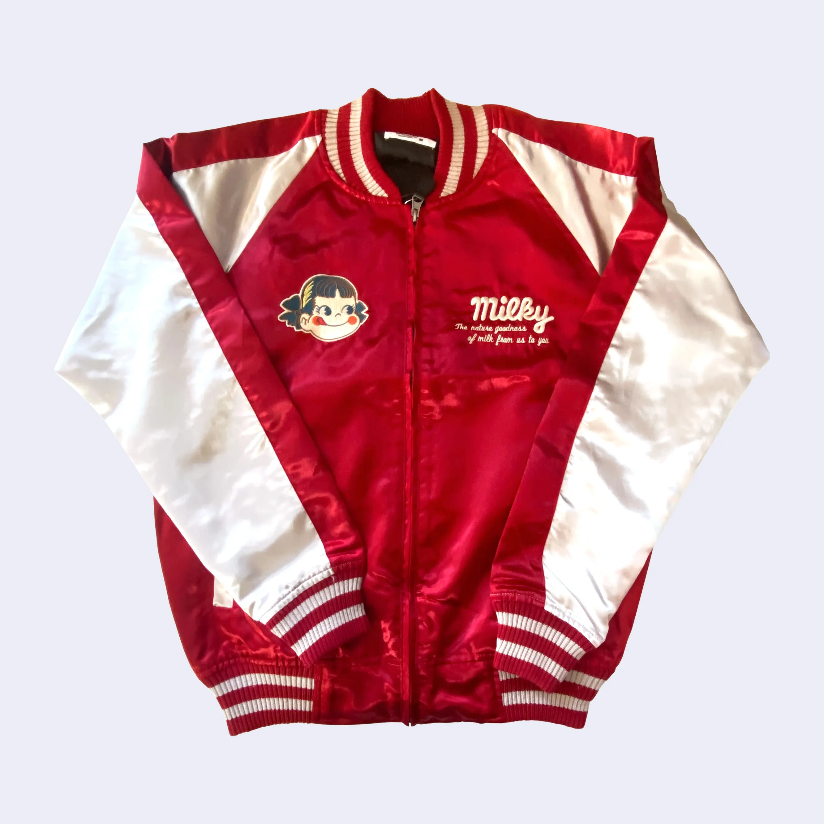 Peko Chan Sukajan Bomber Jacket (Red)