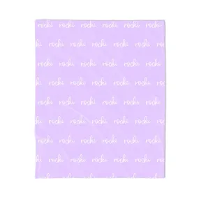 PERSONALIZED NAME BLANKET - SCRIPT - LAVENDER