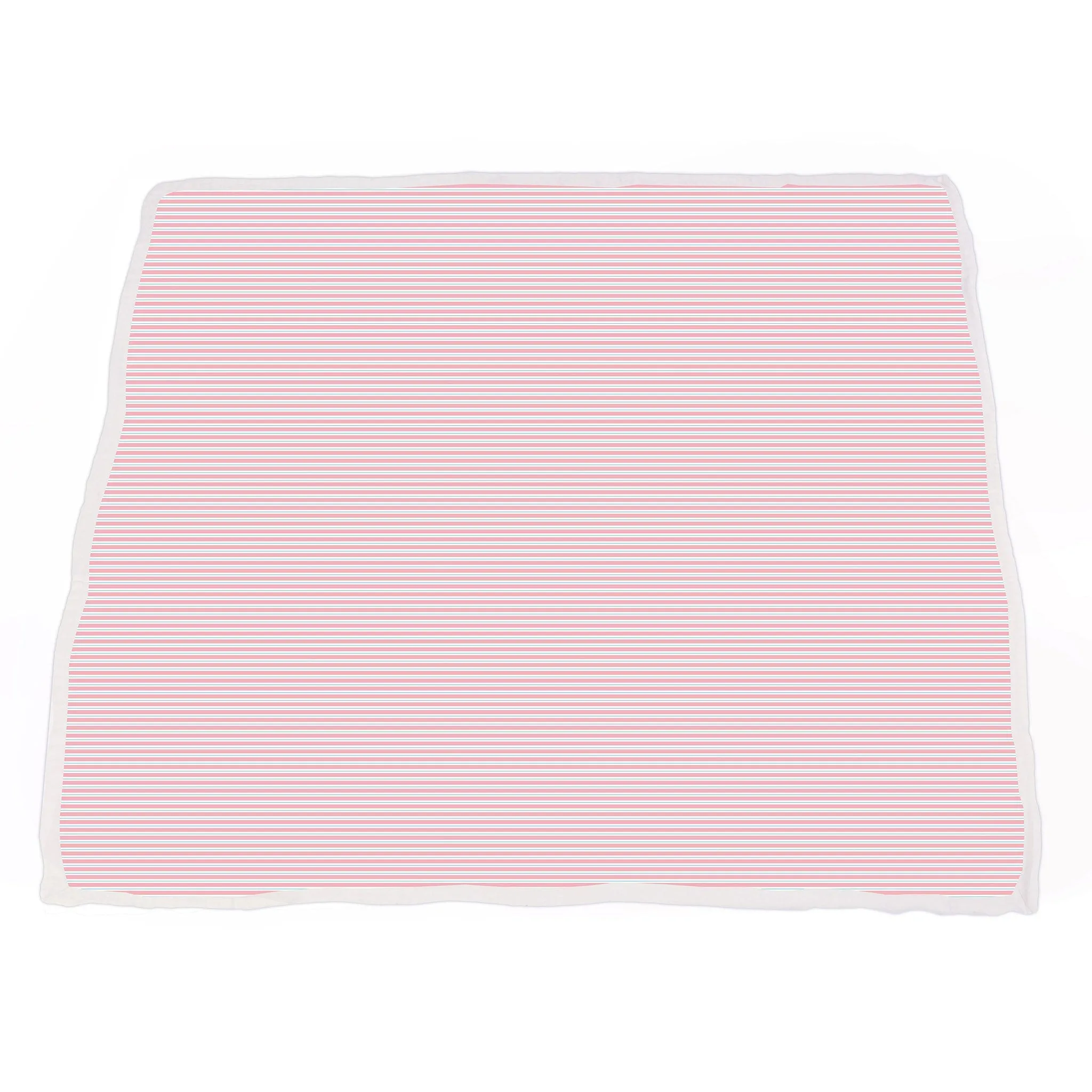 Playful Kitty and Candy Stripe Bamboo Muslin Newcastle Blanket