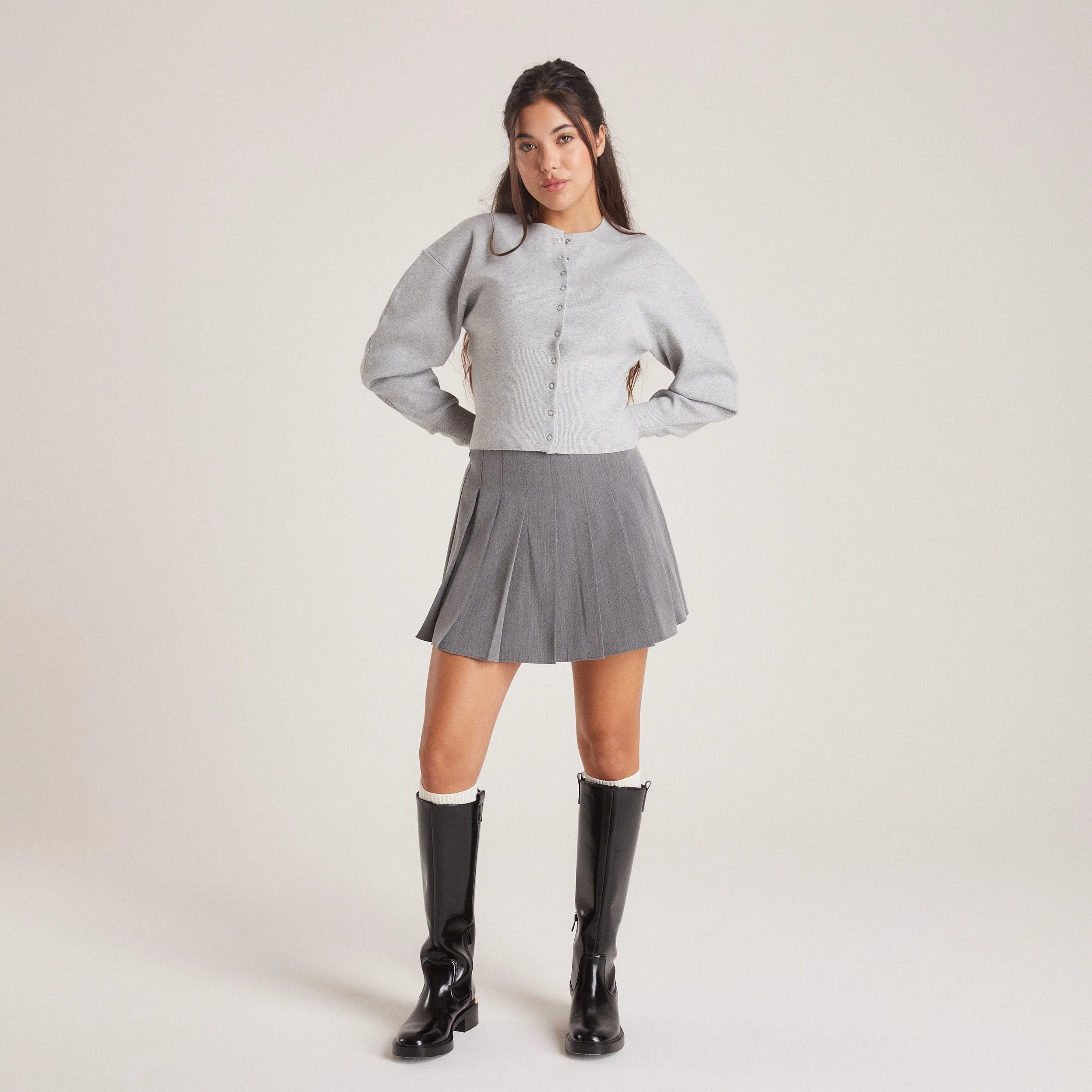 Pleated Skirt - Grey