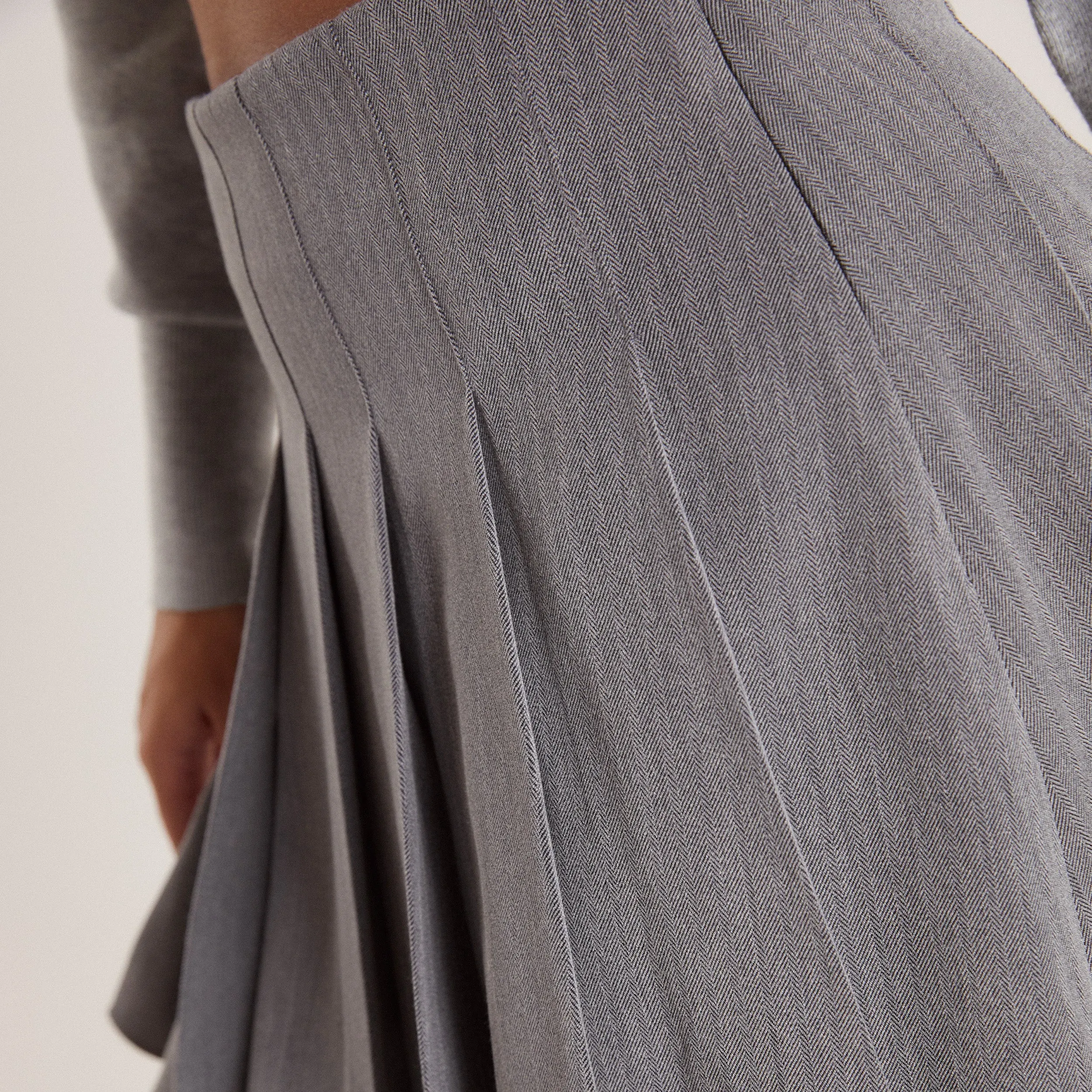 Pleated Skirt - Grey