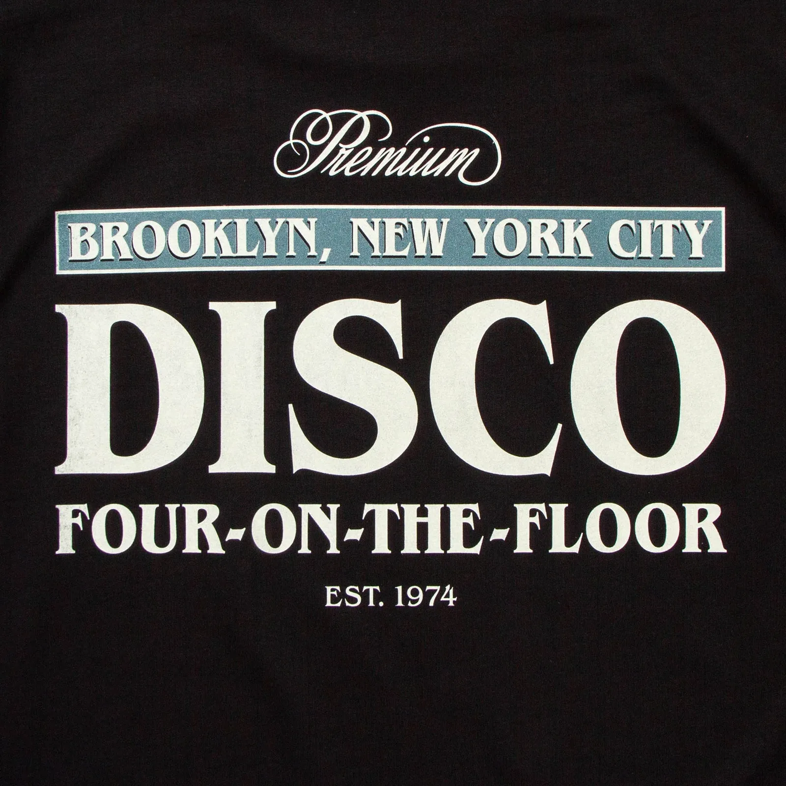 Premium Disco Back Print - Tshirt - Black