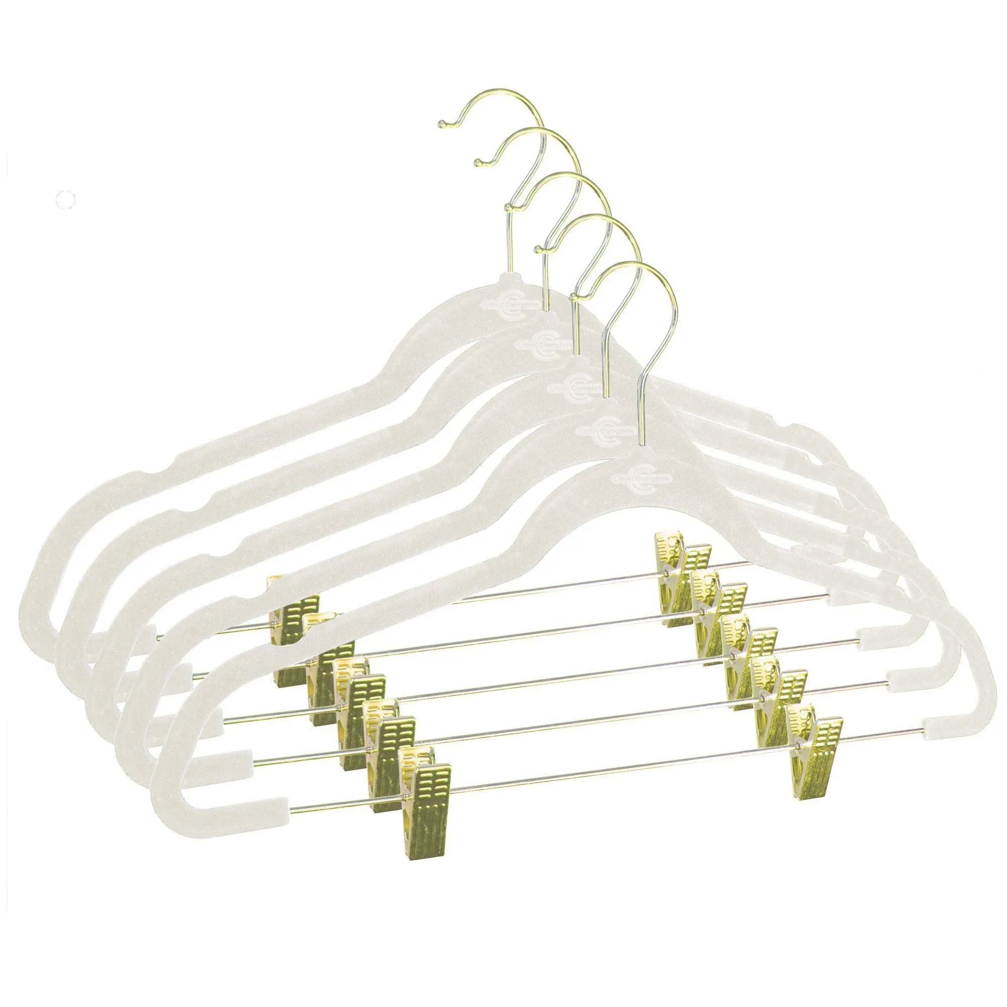 Premium Heavyweight 90g Velvet Hangers with Clips