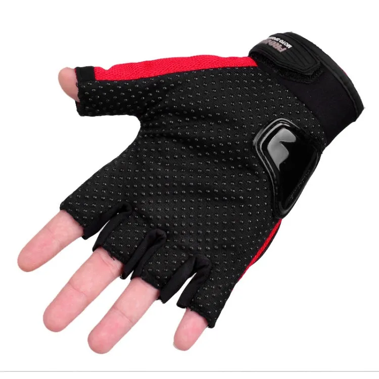 PRO-BIKER PRO01C Outdoor Cycling Glove Motorcycle Anti-Drop Safety Protection Half-Finger Glove, Specification: M(Red)