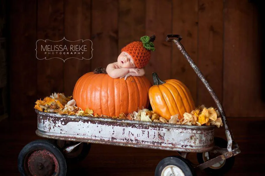 Pumpkin Orange Newborn Knot Hat