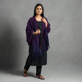 Purple - Kumaun Handwoven Pure Merino Wool Shawl for Women 15