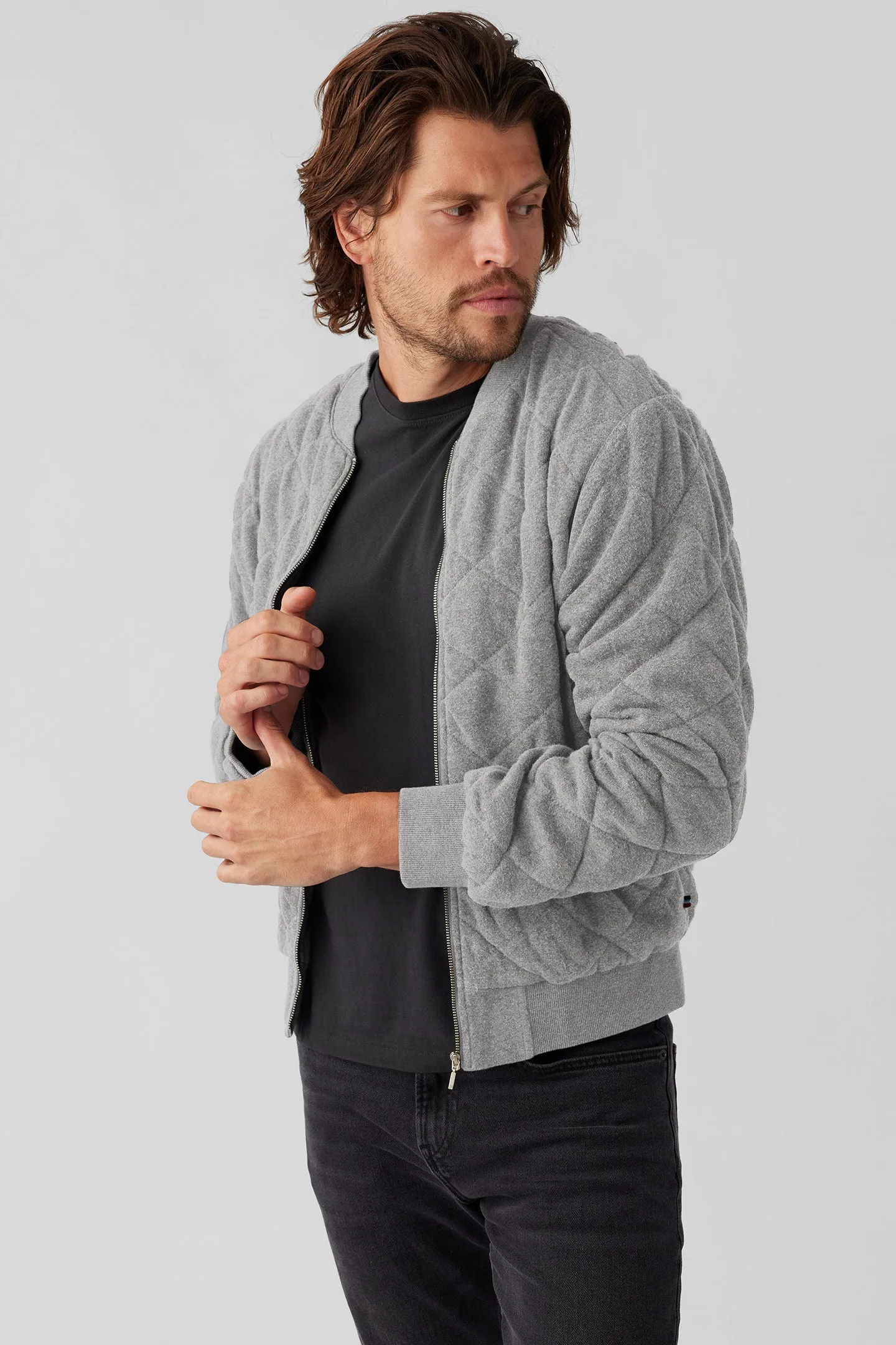 Quilted Bomber Jacket