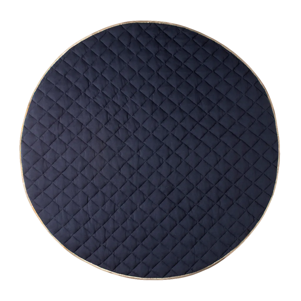 Quilted Cotton Play Mat | Royal Blue