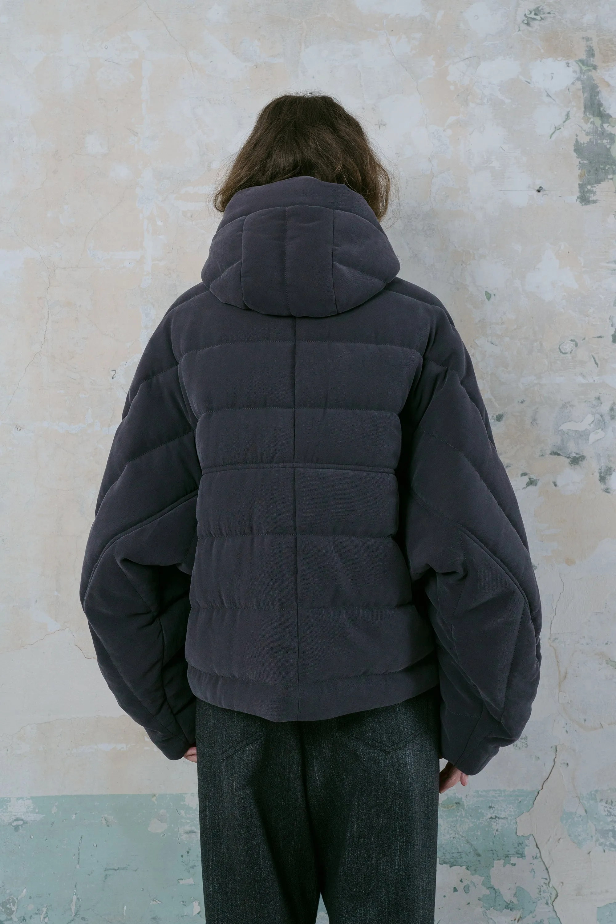 Quilted hood jacket