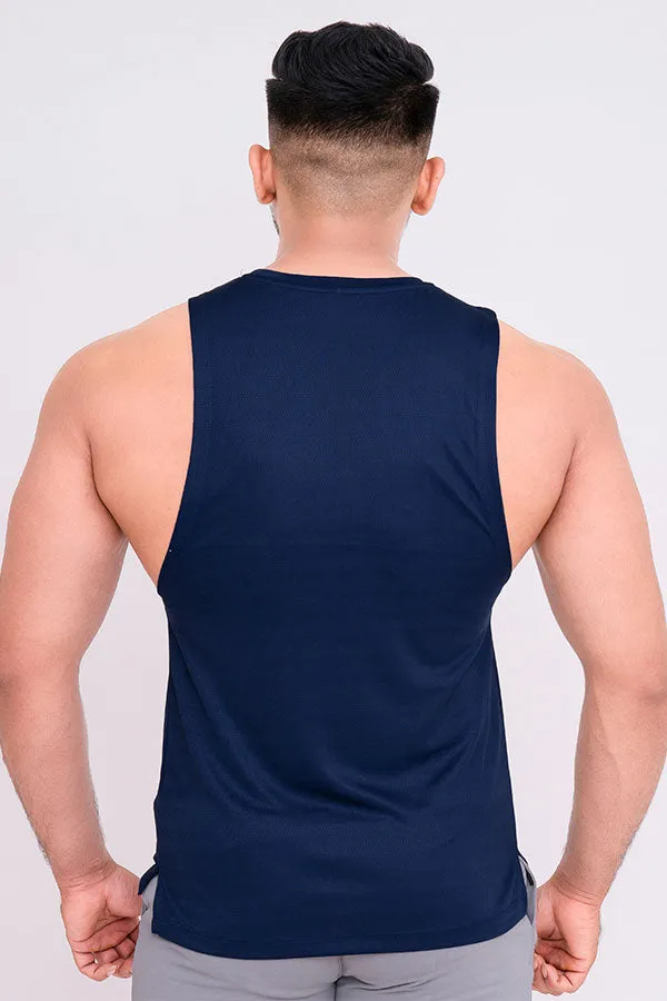 QUIRKY GYM VEST NAVY BLUE - MINION