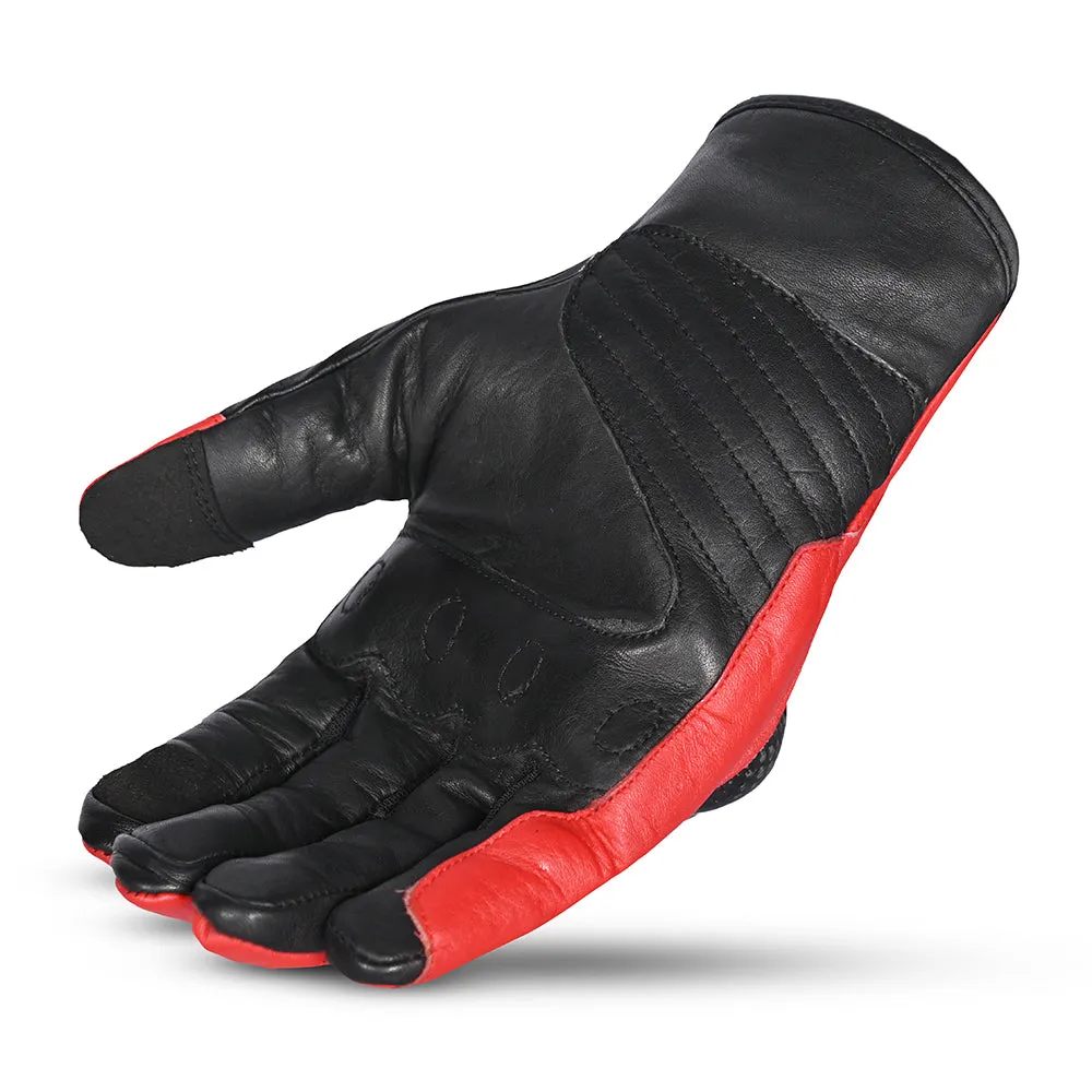 R-TECH Falcon Motorbike Gloves Black Red