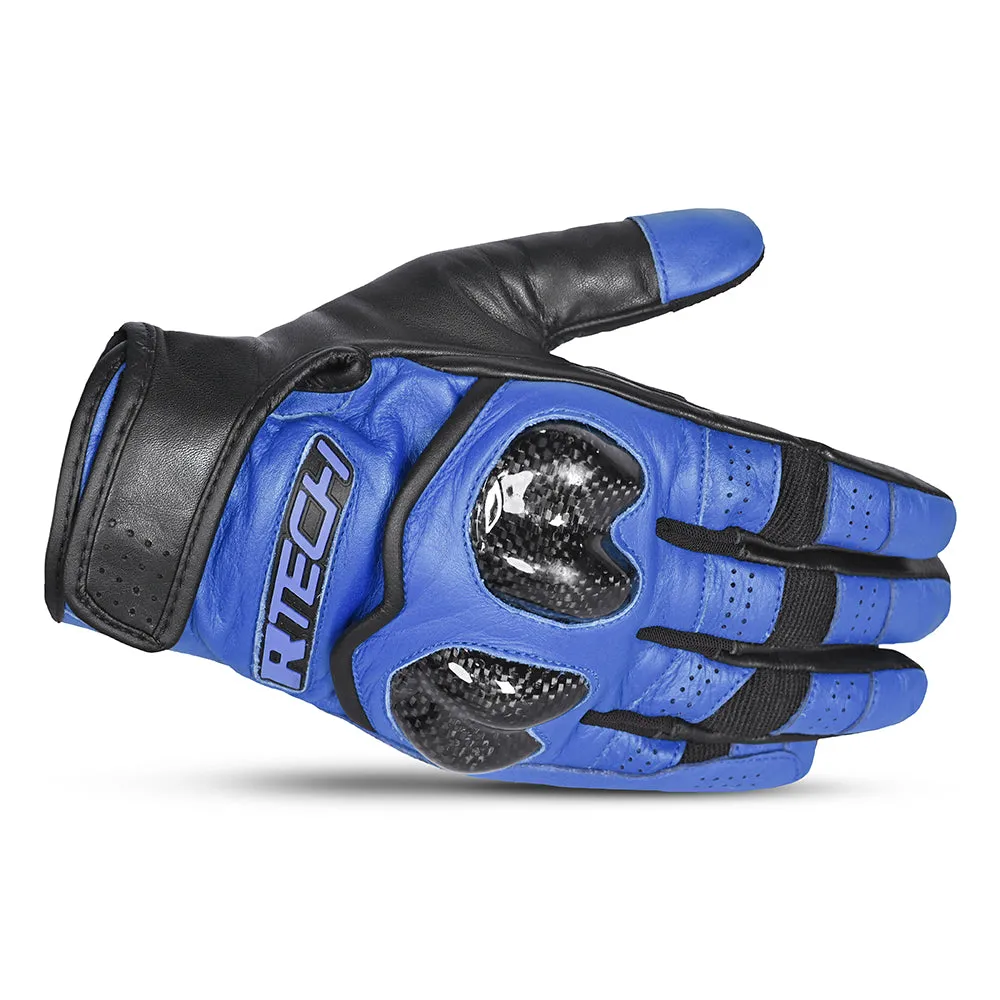 R-Tech Falcon Motorcycle Gloves  Black Blue