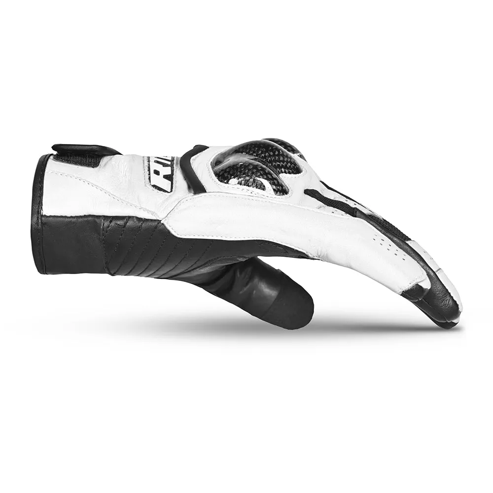 R-TECH Falcon Motorcycle Gloves Black White