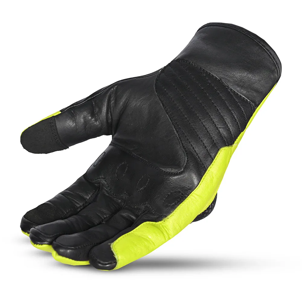 R-TECH Falcon Motorcycle Gloves Black Yellow Fluo