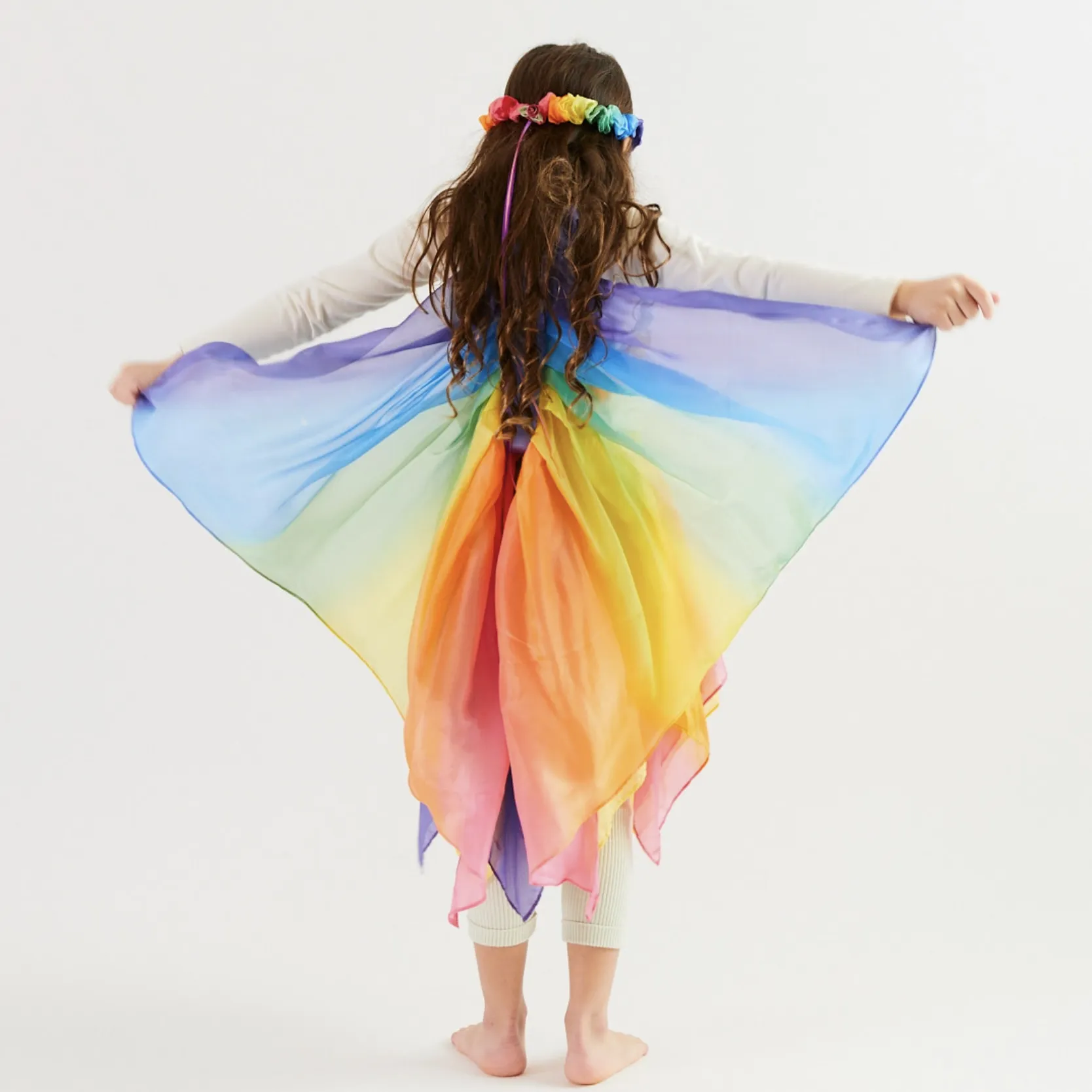 Rainbow Silk Dress Up Wings