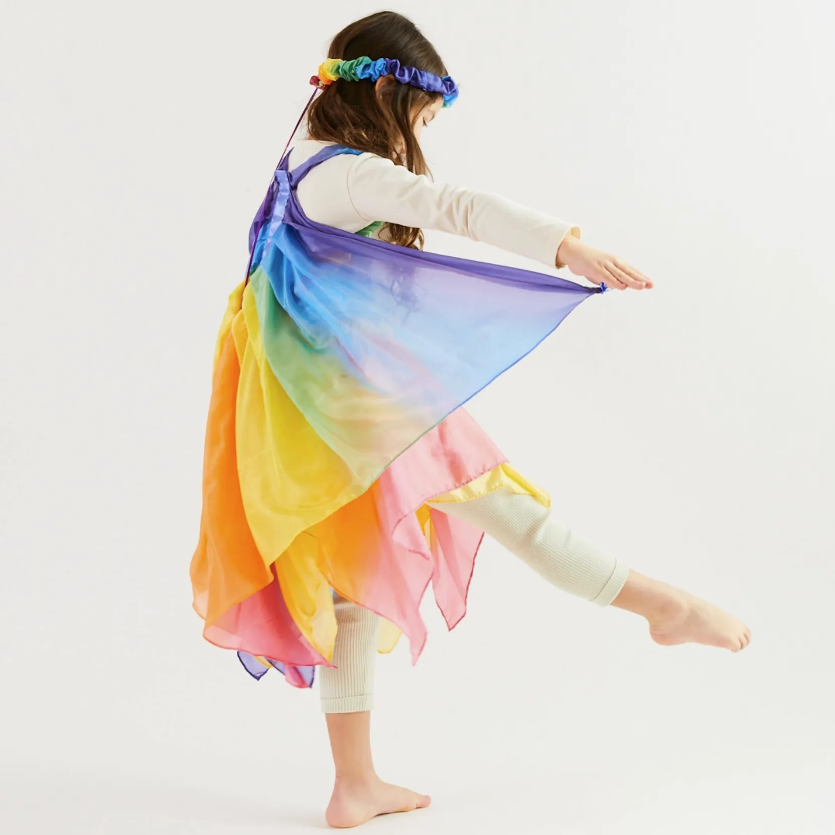 Rainbow Silk Dress Up Wings