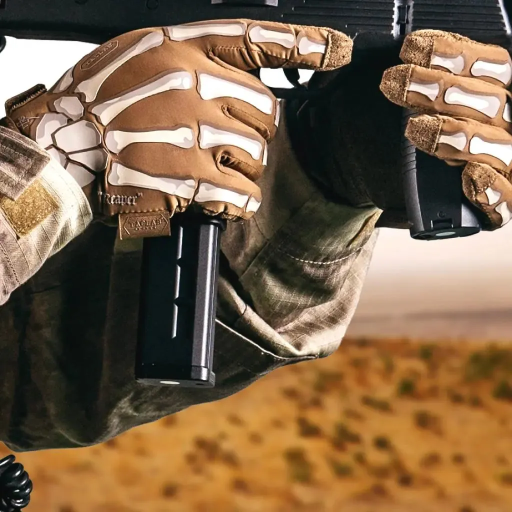 REAPER Coyote Marine Tactical Skeleton Shooting Gloves