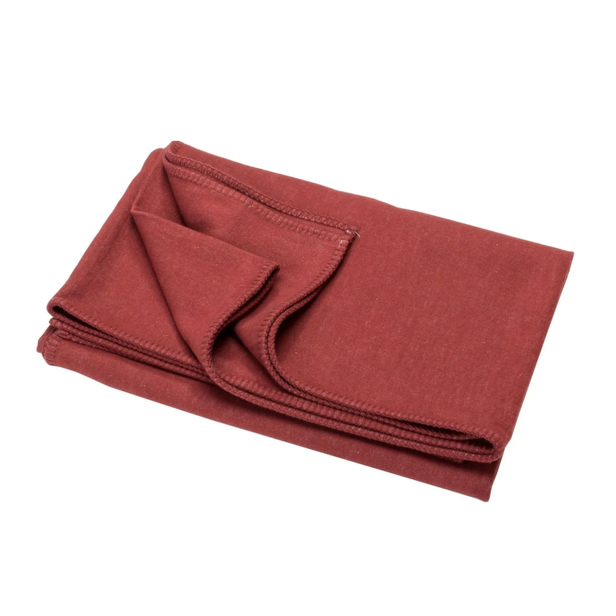 Red Cotton Flannel Throw Blanket