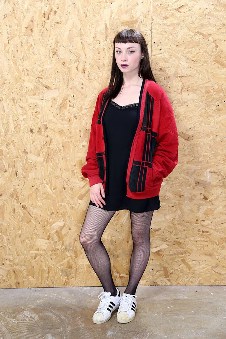 Red Suede Bomber Jacket