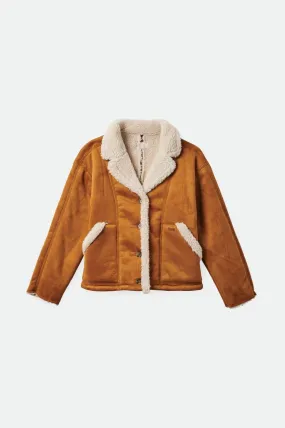 Reserve Women's Vegan Shearling Jacket - Caramel