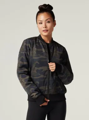 REVERSIBLE BOMBER JACKET Camo/Black