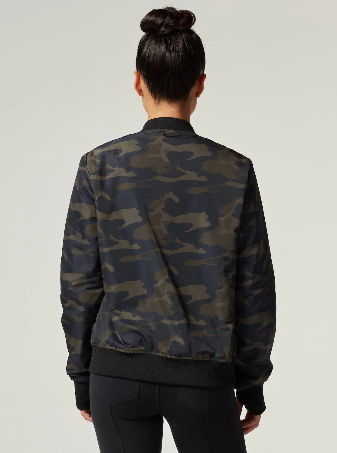 REVERSIBLE BOMBER JACKET Camo/Black