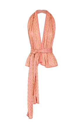 Rose Knit Scarf Set / Top