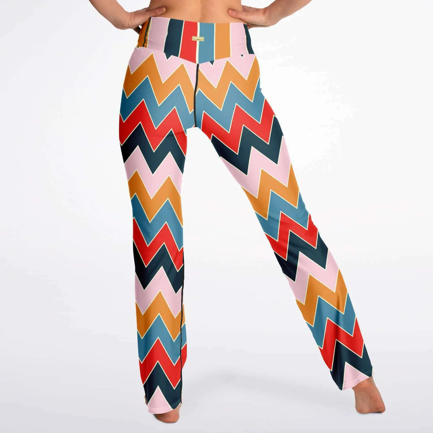 Ruby Morrison Rugby Stripe Chevron Bootcut Leggings