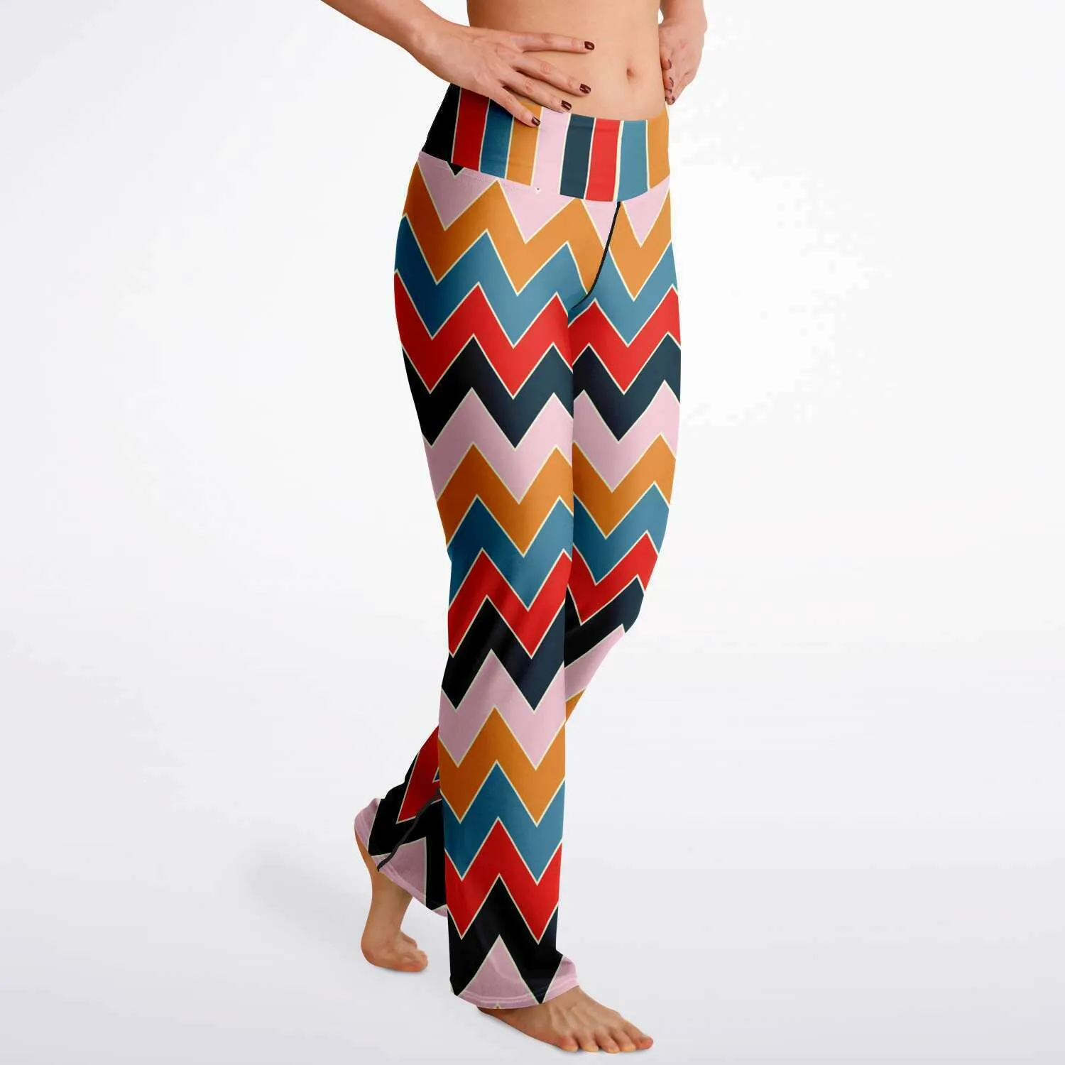 Ruby Morrison Rugby Stripe Chevron Bootcut Leggings