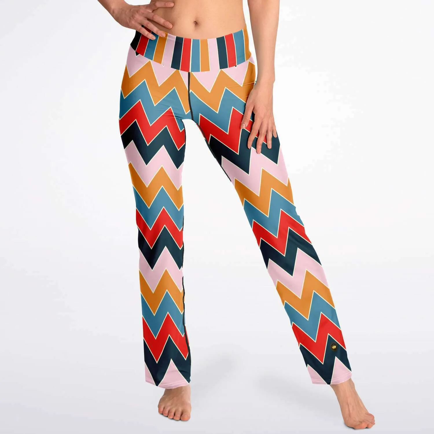 Ruby Morrison Rugby Stripe Chevron Bootcut Leggings