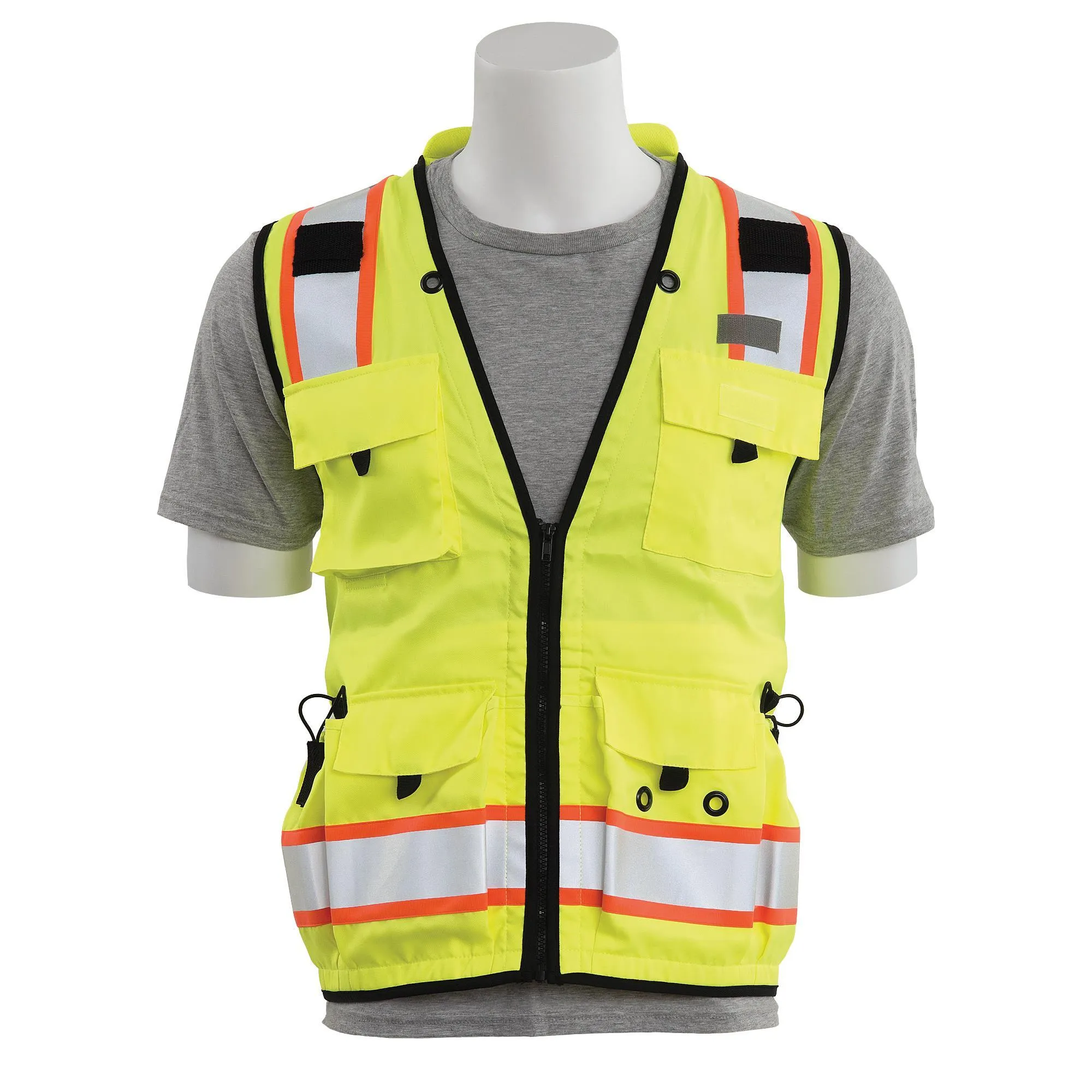 S252C Class 2 Deluxe Surveyor's Multi-Pocket Safety Vest 1pc