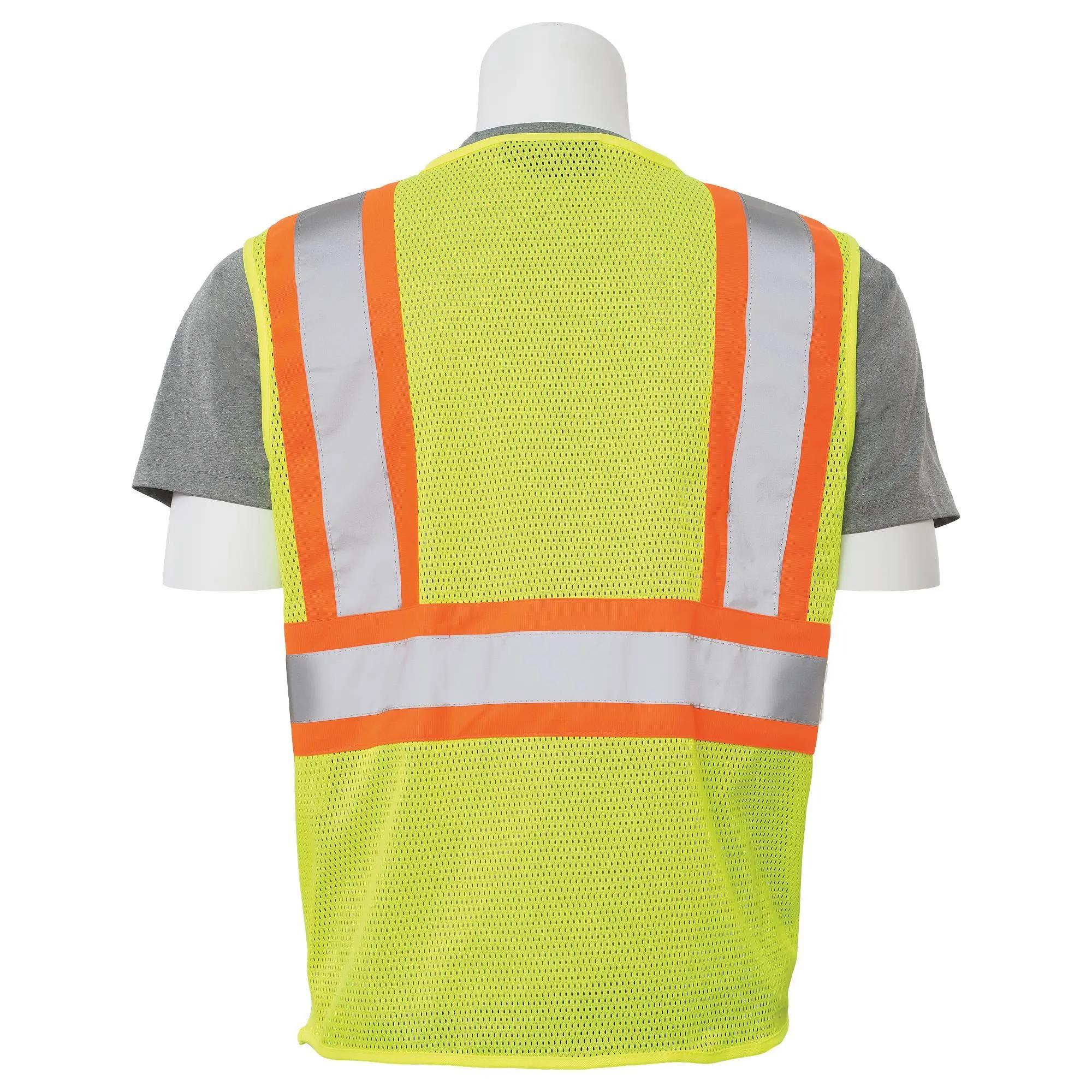 S383P Class 2 Mesh Zipper Safety Vest with Contrasting Tape