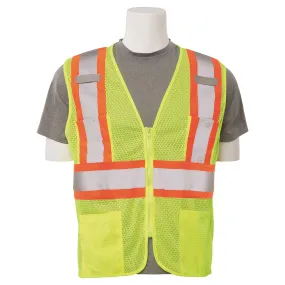 S383P Class 2 Mesh Zipper Safety Vest with Contrasting Tape