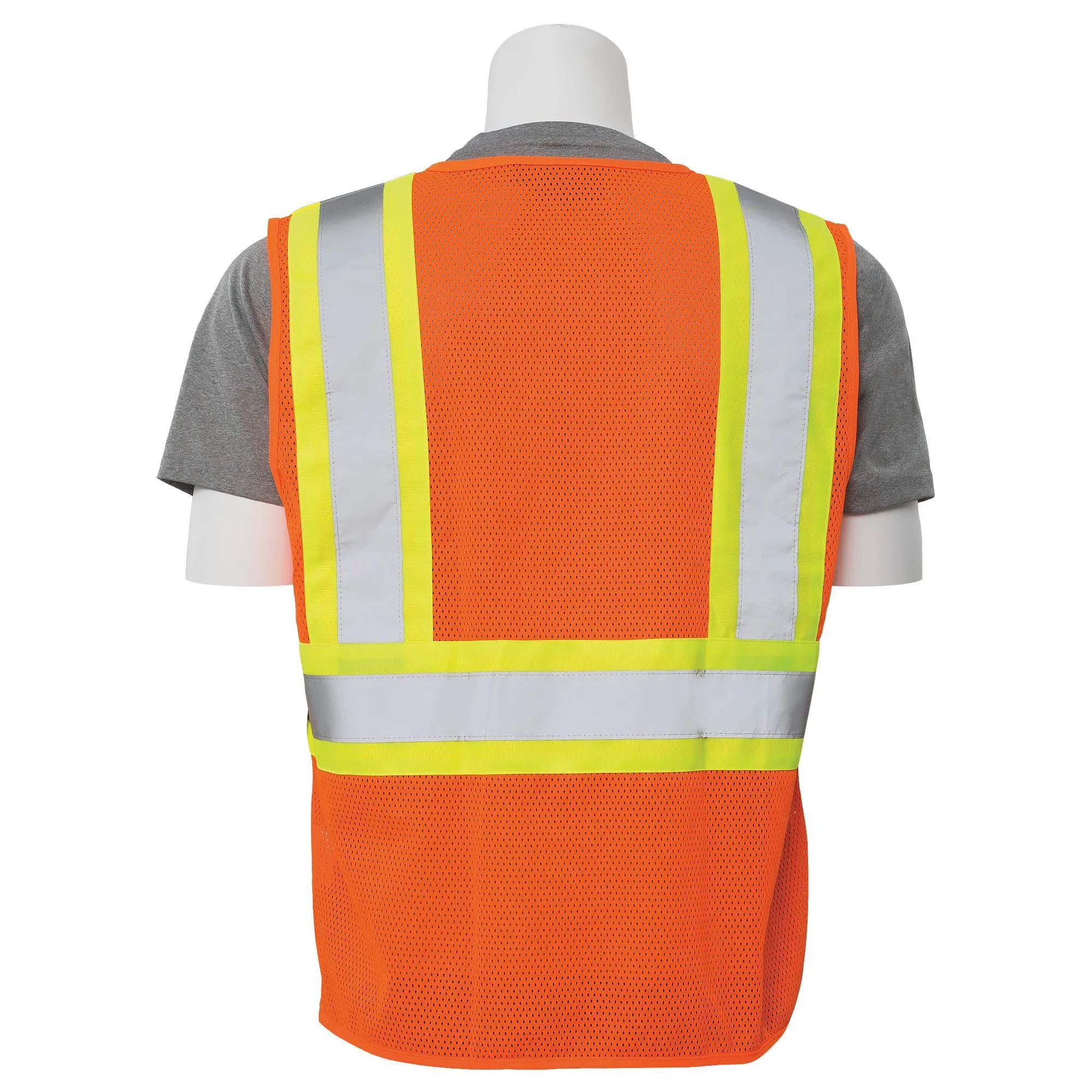 S383P Class 2 Mesh Zipper Safety Vest with Contrasting Tape