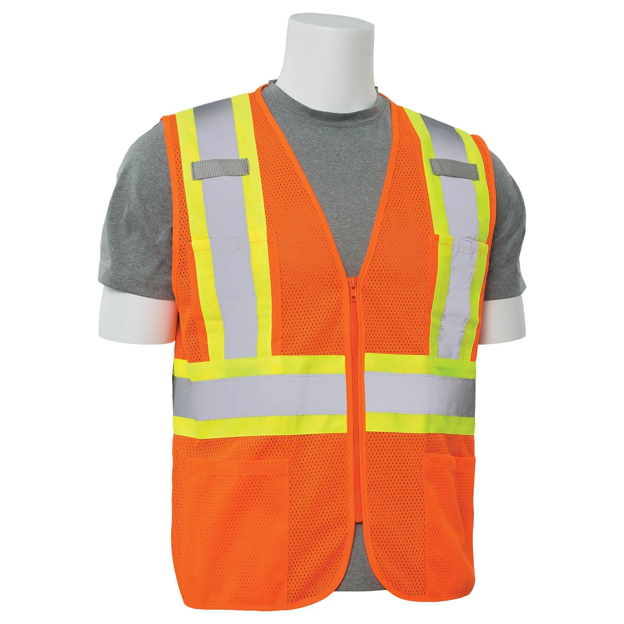 S383P Class 2 Mesh Zipper Safety Vest with Contrasting Tape