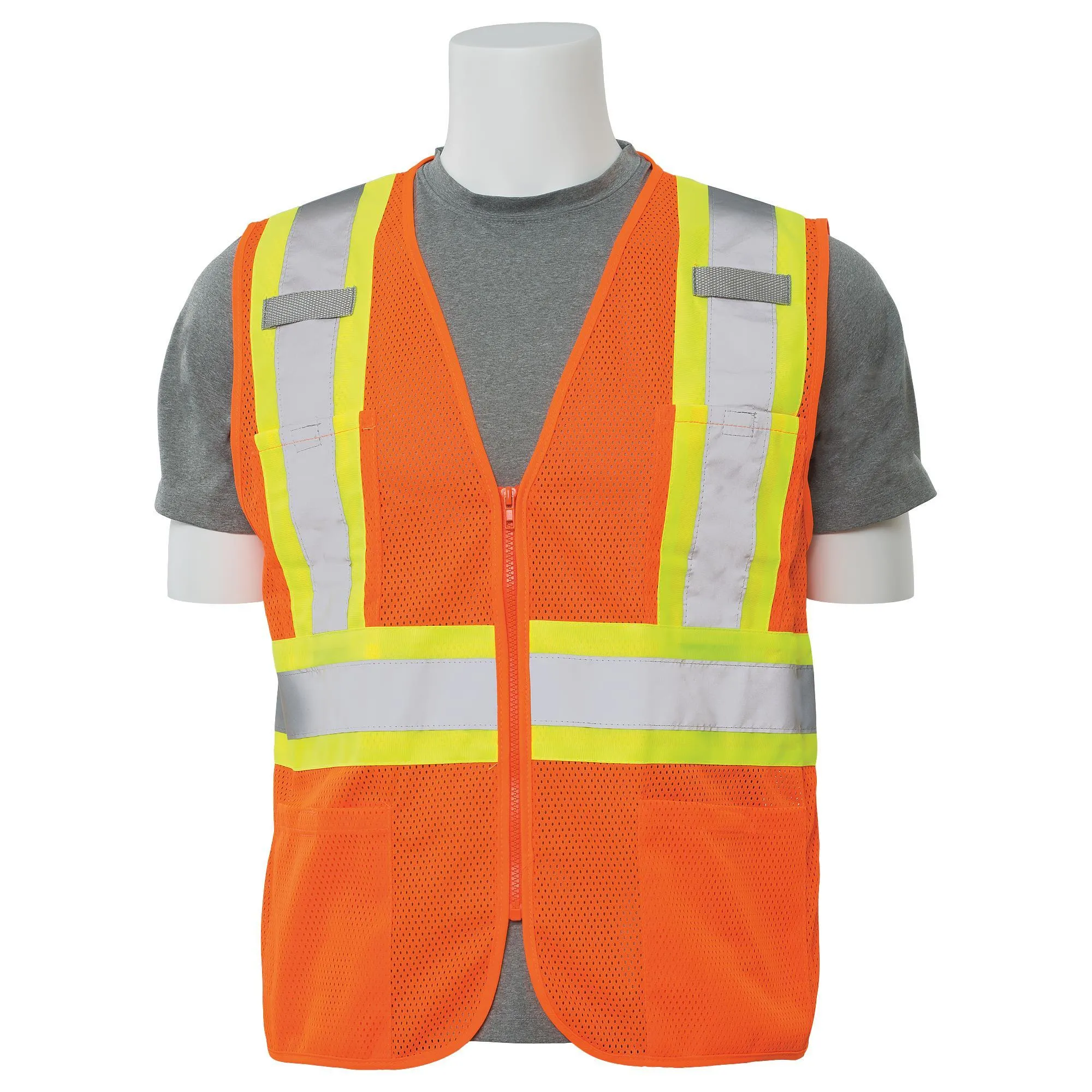 S383P Class 2 Mesh Zipper Safety Vest with Contrasting Tape