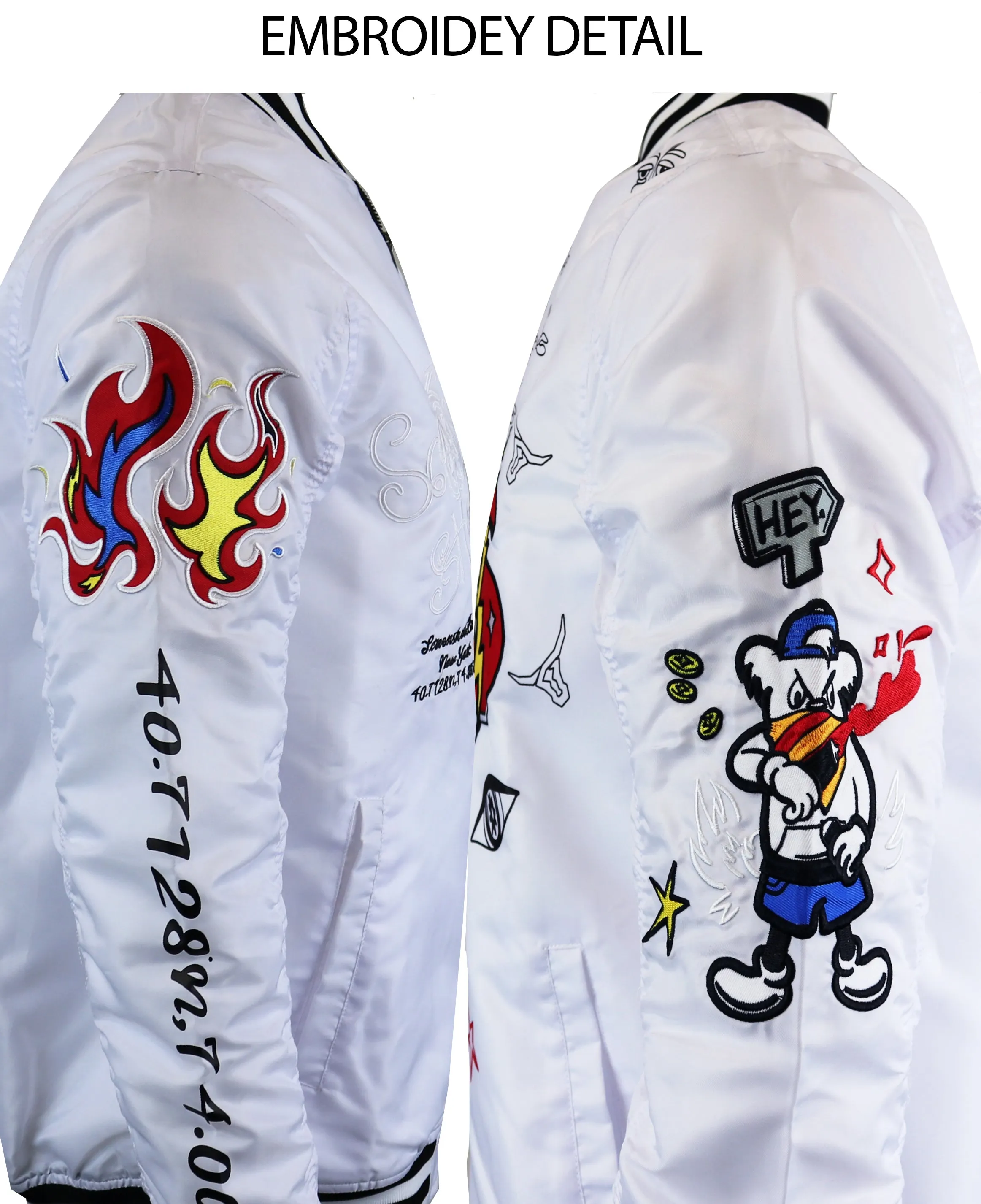 S51113-VARSITY BOMBER JACKET (WHITE)