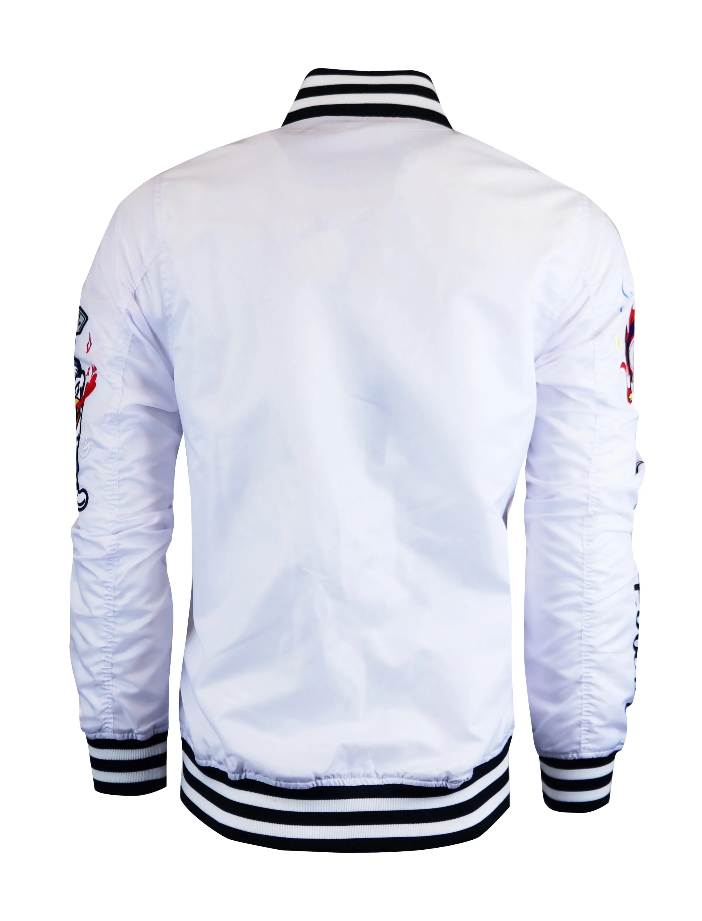 S51113-VARSITY BOMBER JACKET (WHITE)