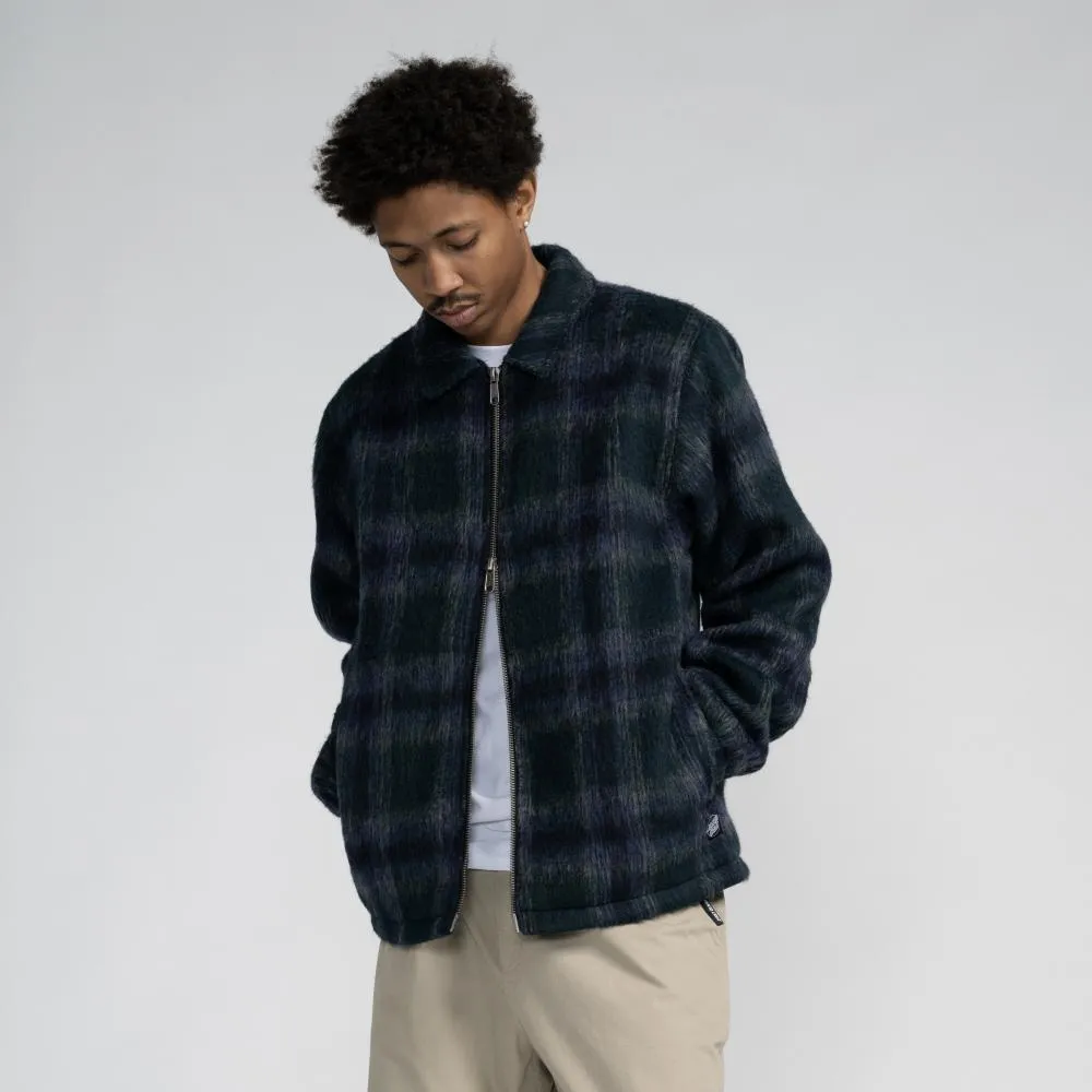 Santa Cruz Jacket Hideout Navy Blue Grey Checkered