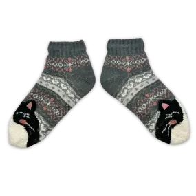 Sassy Cat 3D Ears Cozy Warmer™ Slipper Socks