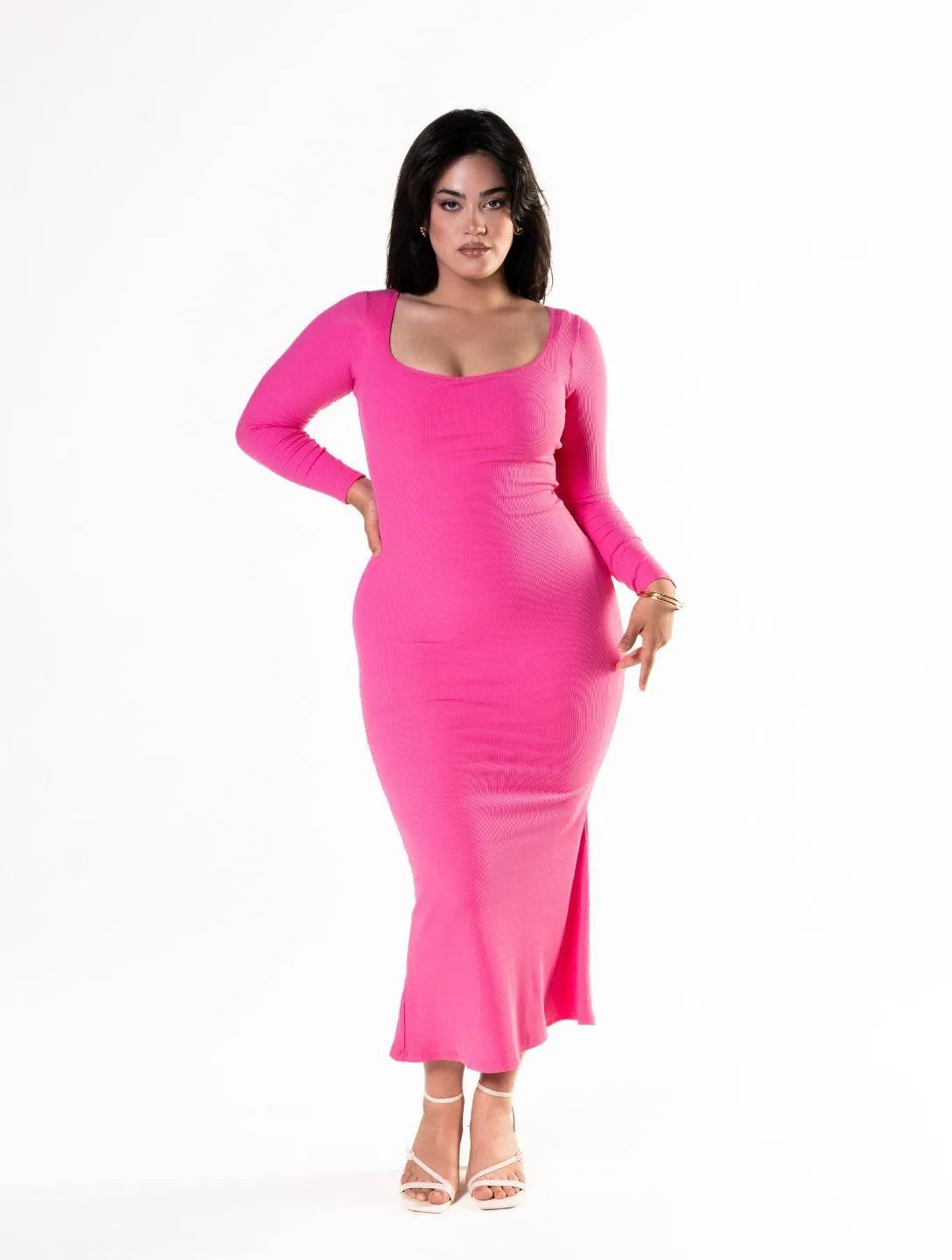 Shapewear Long Sleeve Dress