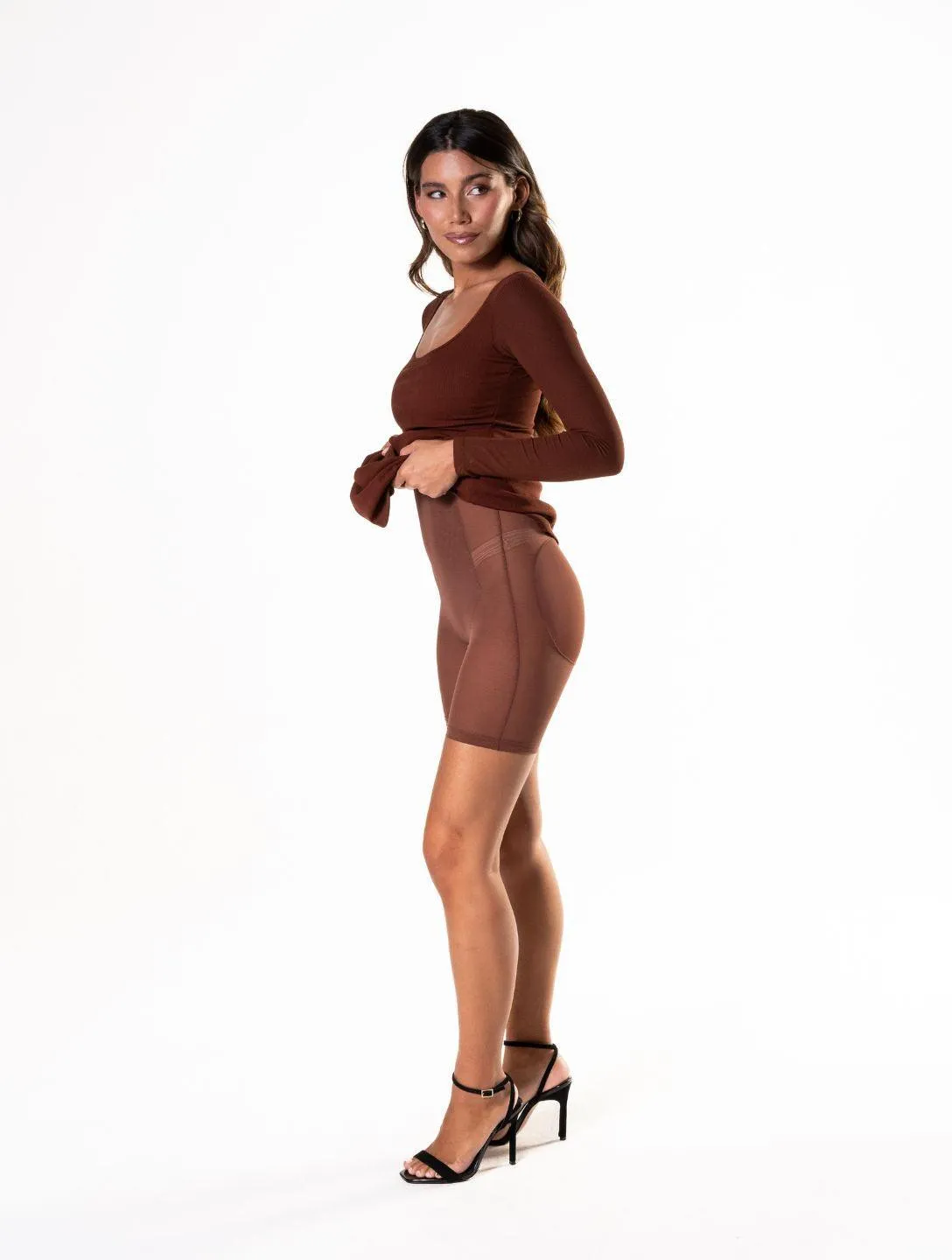 Shapewear Long Sleeve Dress