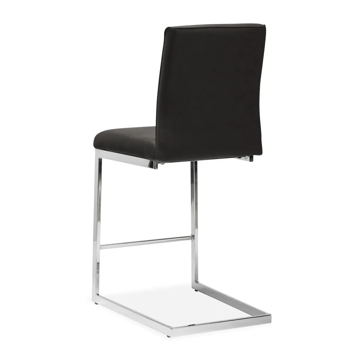 Shirelle Collection Counter Height Chair in Black Leather - Set of 2