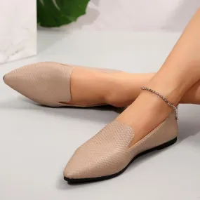 Simple Pointed Snake Pattern Flat Pumps Foreign Trade Slip-on Lazy Shoes